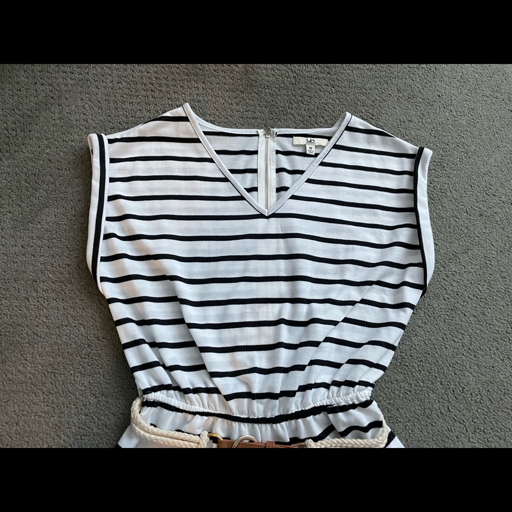 NWOT Bobbles & Lace Striped Romper - Picture 5 of 8